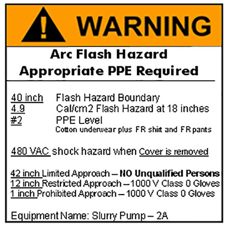 eau gallie electric arc flash warning