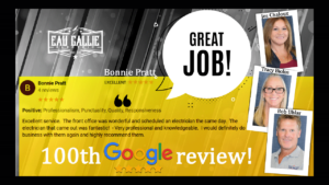 atisfied customer reviewing Eau Gallie Electric's outstanding generator services.